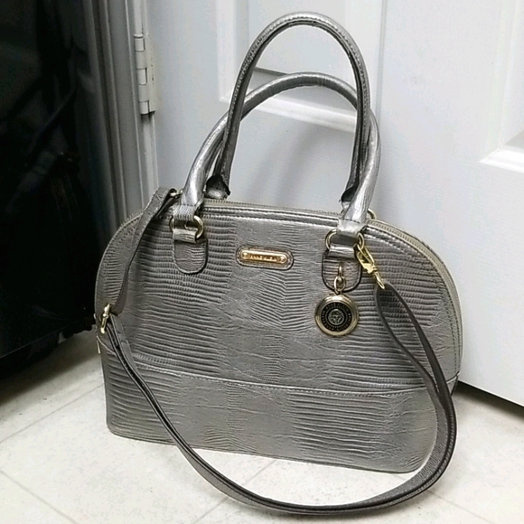 ANNE KLEIN croc embossed dome satchel vegan - Picture 1 of 10
